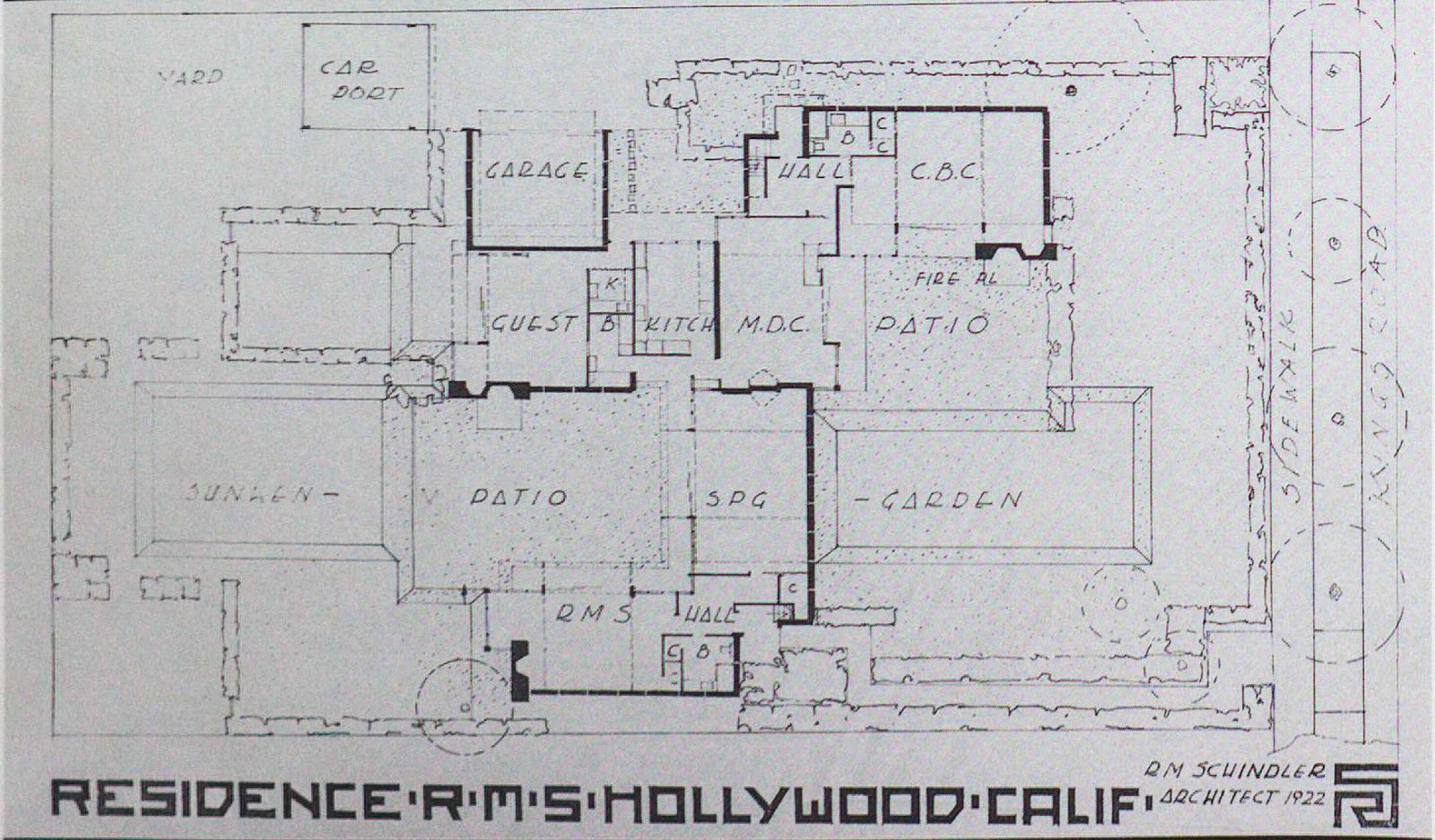 1600x937 Schindler Chace House The Construction - Sketch For House Construction