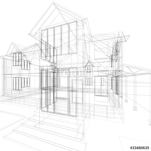 500x500 Sketch Of House Stock Photo And Royalty Free Images On Fotolia - Sketch For House Construction