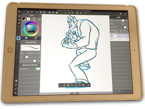 500x375 The Drawing Tablet And App To Satisfy Any Comic Book Artist - Sketch For Ipad Pro