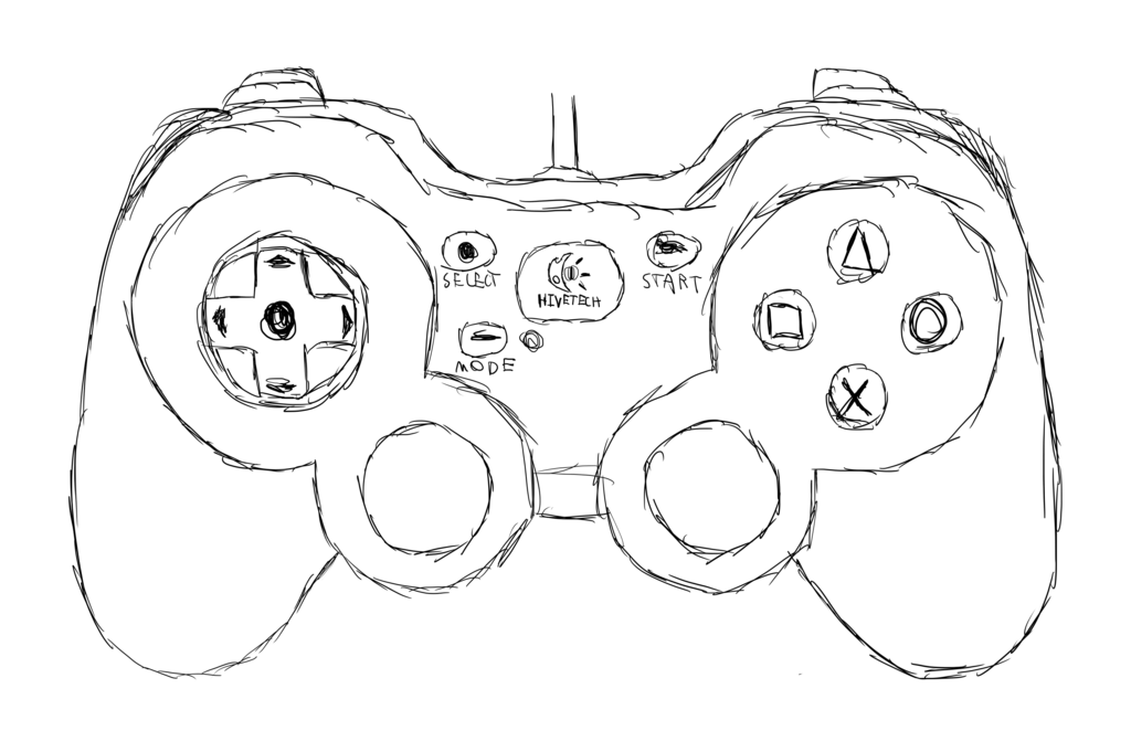 1024x681 Pc Controller Sketch By Derek The Metagamer - Sketch For Pc
