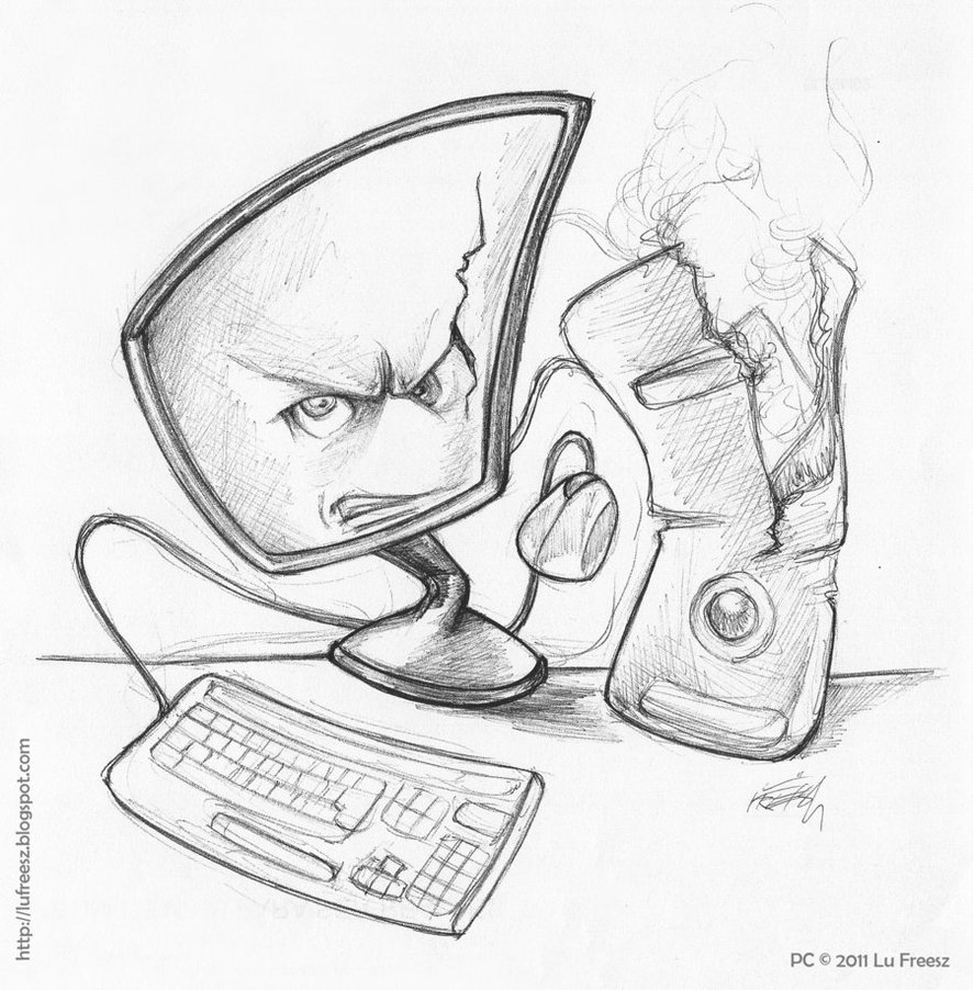 886x902 Pc Sketch By Lufreesz - Sketch For Pc