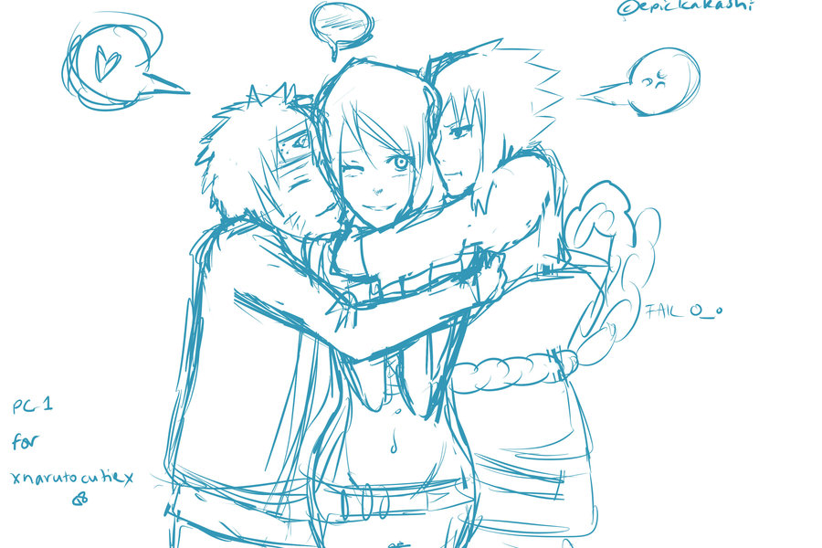 900x600 Love Triangle Pc Wip Sketch By Epickakashi - Sketch For Pc