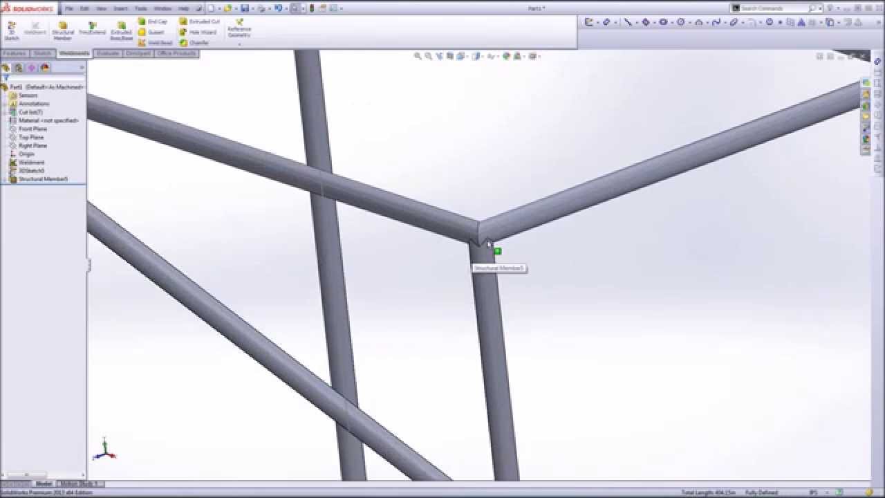 1280x720 How To Do A 3d Sketch In Solidworksweldment Tubular Frame Joko - Sketch Frame