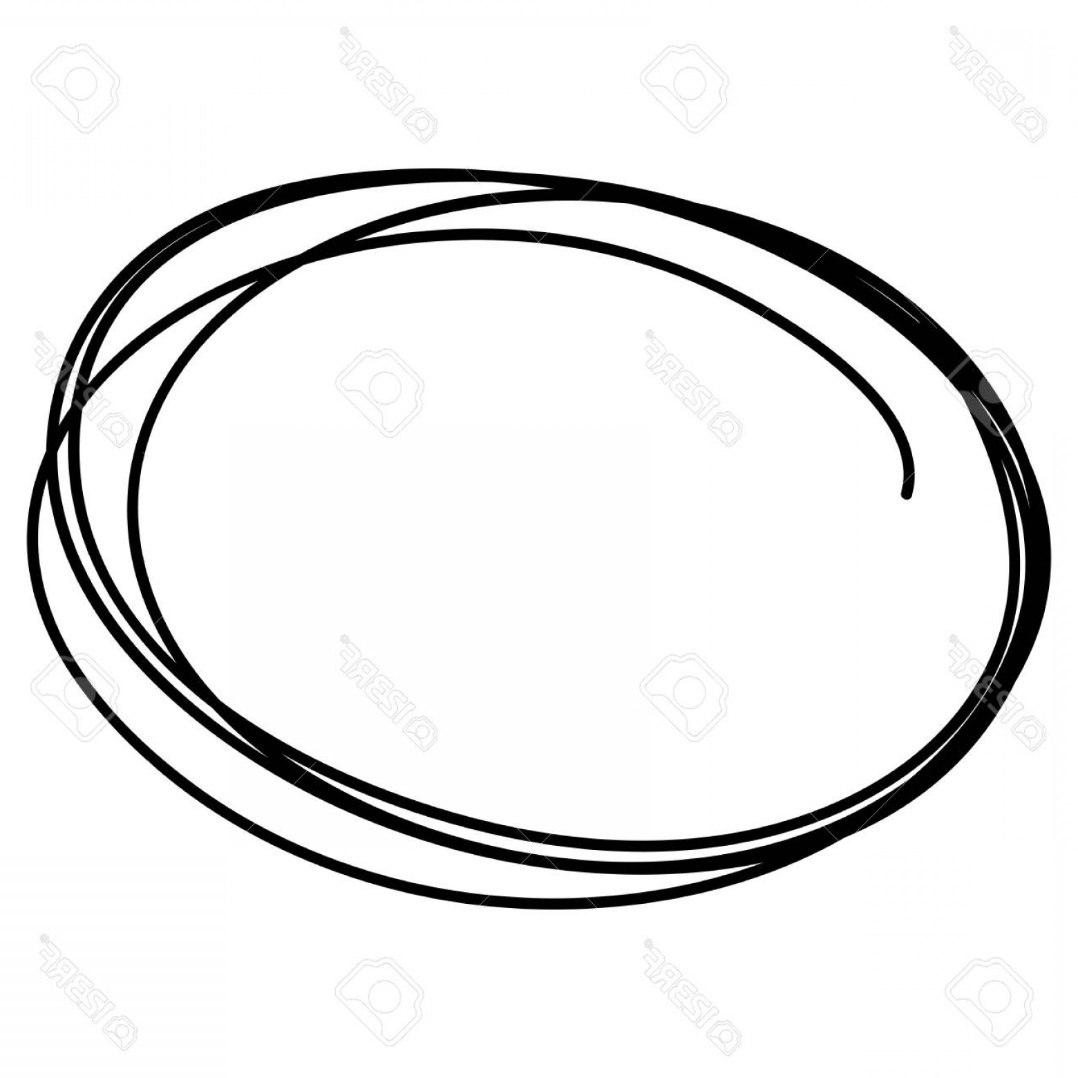 1560x1560 Photostock Vector Hand Drawn Circle Sketch Doodle Frames Vector - Sketch Frames