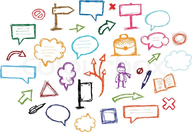 800x552 Sketch Of Arrows And Frames For Your Design Stock Vector Colourbox - Sketch Frames