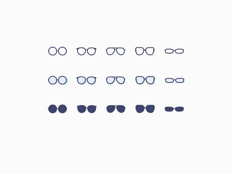 800x600 Sunglass Frames Icons Freebie - Sketch Frames