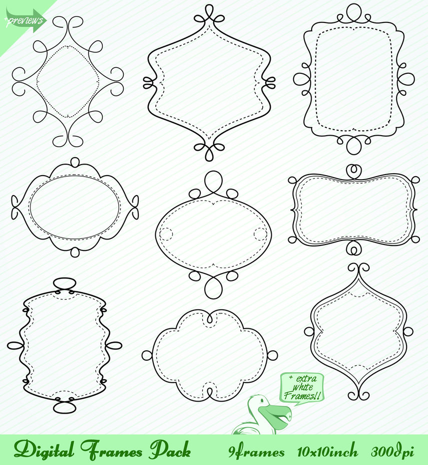 857x932 Doodle Sketch Frames Pack By Picturesofpelicans - Sketch Frames