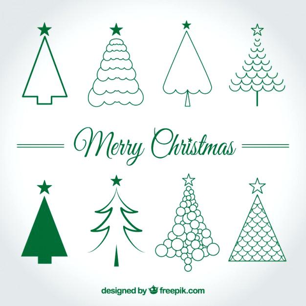 626x626 Christmas Tree Sketch Trees Sketches Free Vector Christmas Tree - Sketch Free