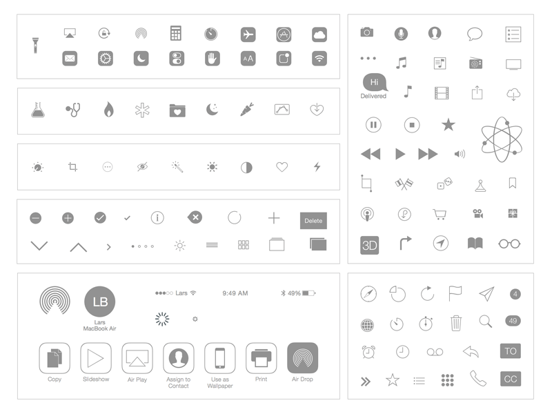 800x600 Apple Ios 7 Icons Natives And Basics Sketch Freebie - Sketch Free