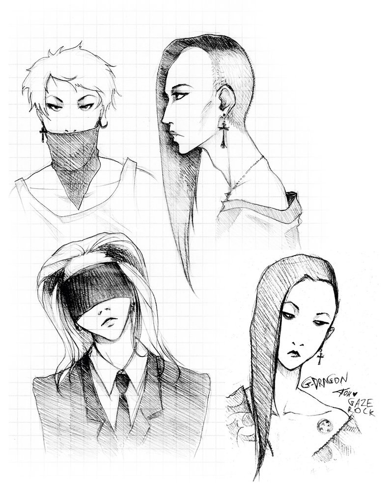 796x1003 G Dragon (Sketches) By Kaze Pon - Sketch G