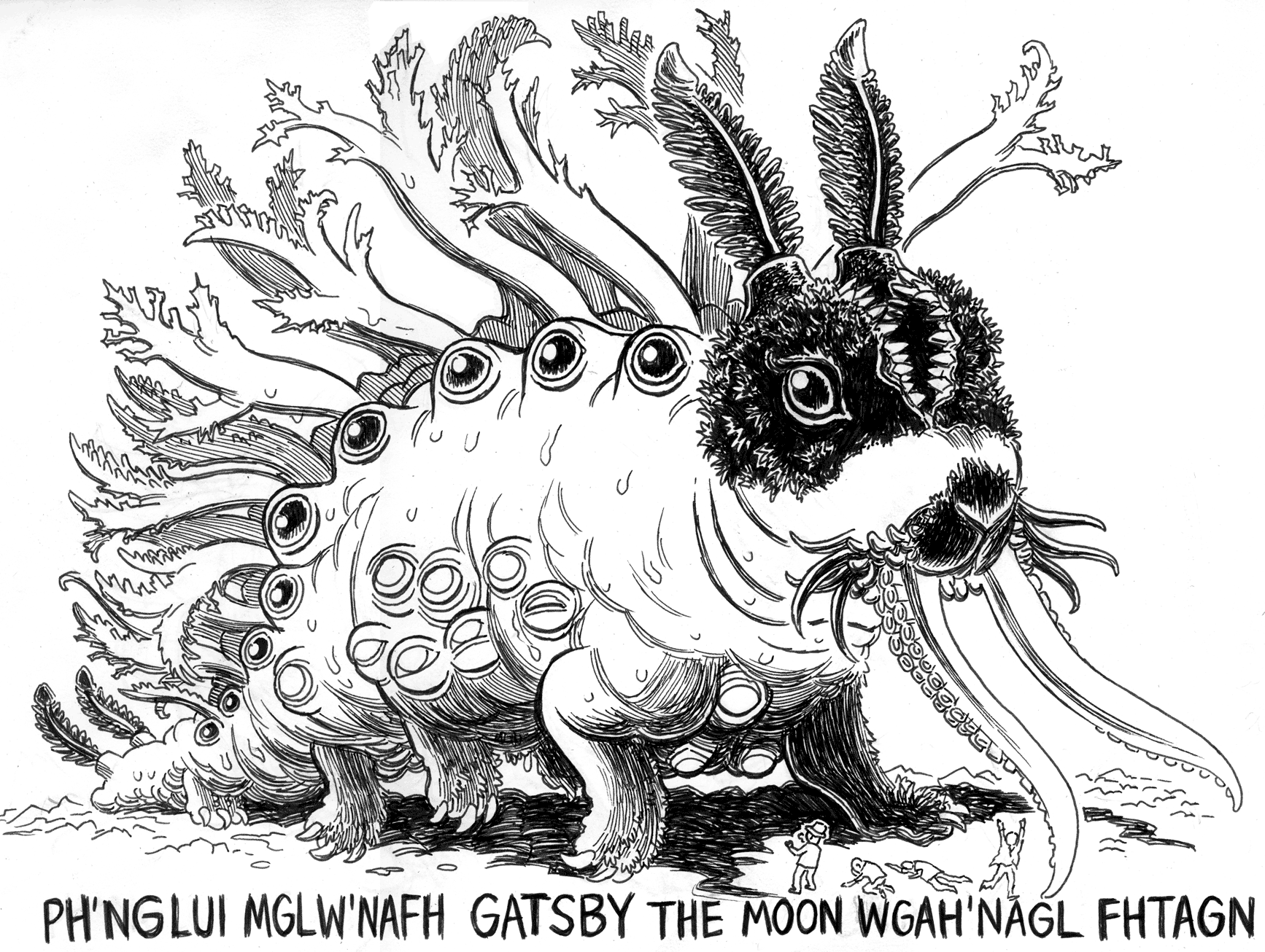 1734x1306 Lovecraftian Sketches - Sketch G