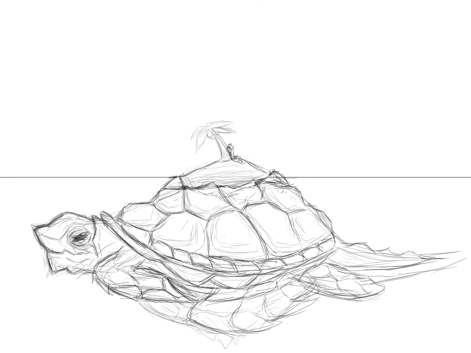 Гигантская черепаха рисунок