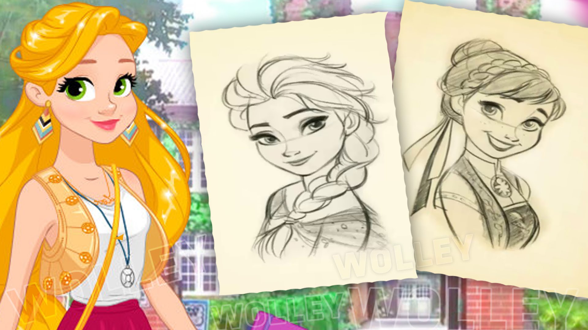1920x1080 Disney Princess Rapunzel Goes To Art School - Sketch Games For Girls