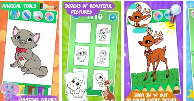 616x322 Coloring Games For Kids Animal Sketch And Colour Kids App - Sketch Games For Kids