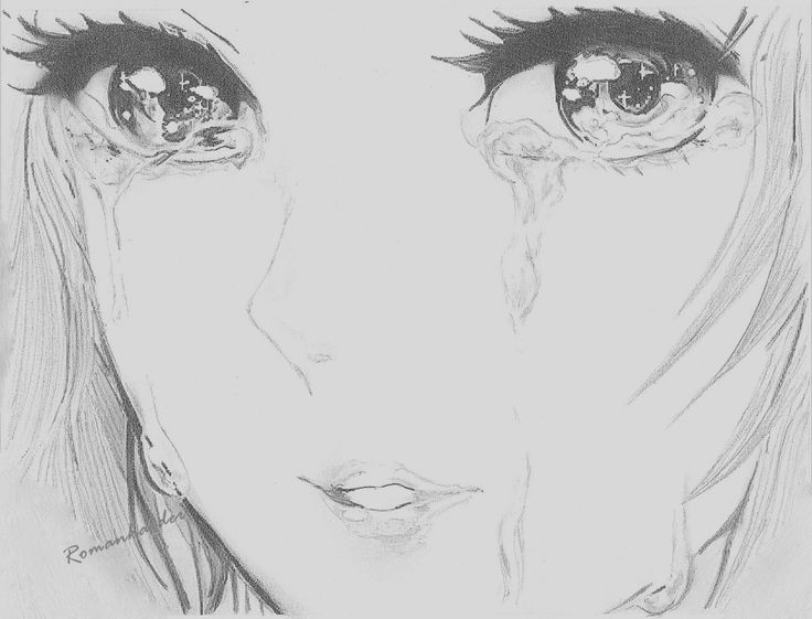 Sketch Girl Crying At Paintingvalleycom Explore