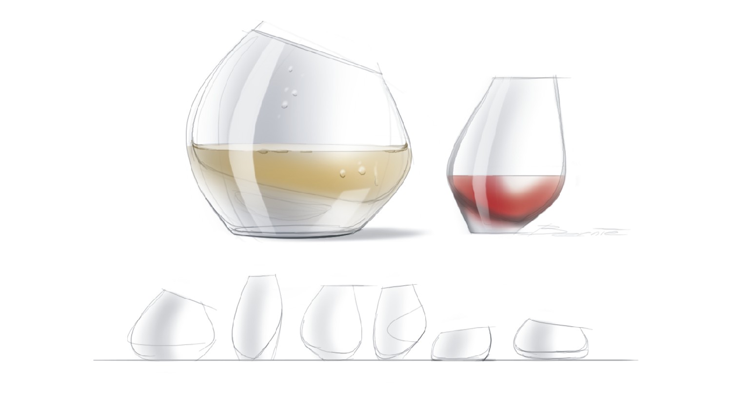 1497x832 Drawon Wine Glass Demo Sketches - Sketch Glass