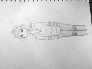 320x240 Have A Sideways Sketch Of Glitch Doll ( Real Hair ) - Sketch Glitch