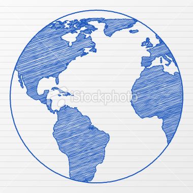 380x380 Globe Sketch Sketch Effect Tattoos, Drawings And - Sketch Globe