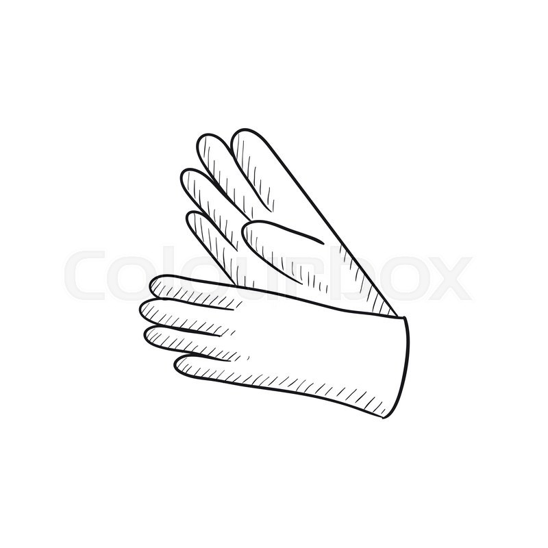 800x800 Gloves Sketch Icon For Web, Mobile And Infographics. Hand Drawn - Sketch Glove