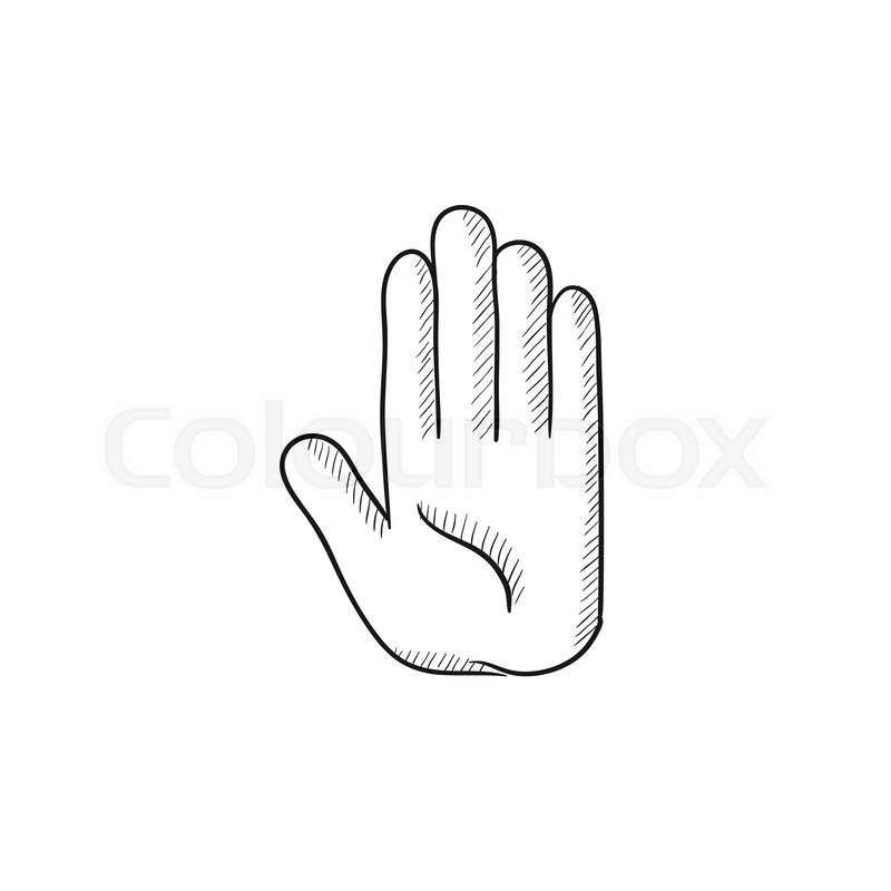 800x800 Medical Glove Vector Sketch Icon Isolated On Background. Hand - Sketch Glove