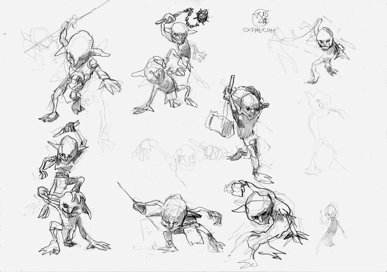 1280x901 Goblin Packed Fantasy Illustration Thomas Schmall - Sketch Goblin
