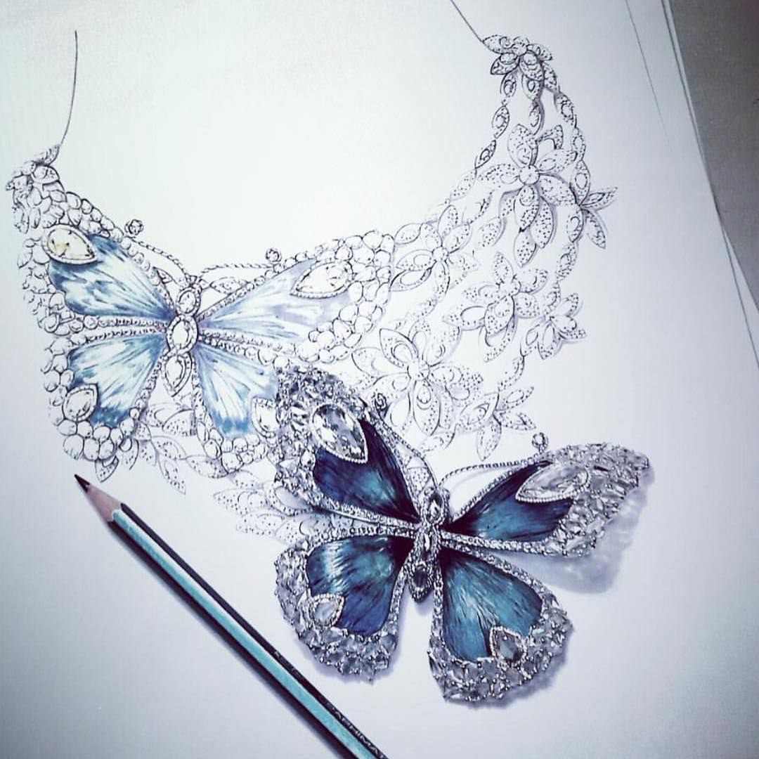 1080x1080 Sketch Rendering Necklace Graff Jewelry Accessories Drawing - Sketch Graff