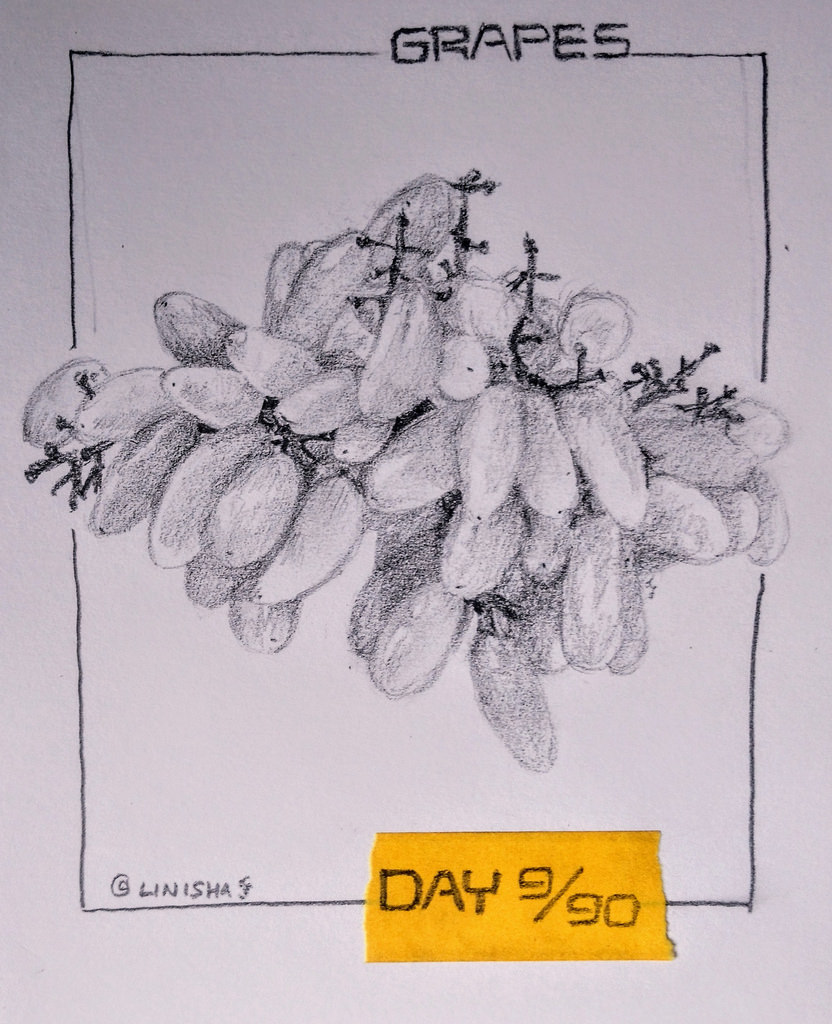 832x1024 Day 9 - Sketch Grapes