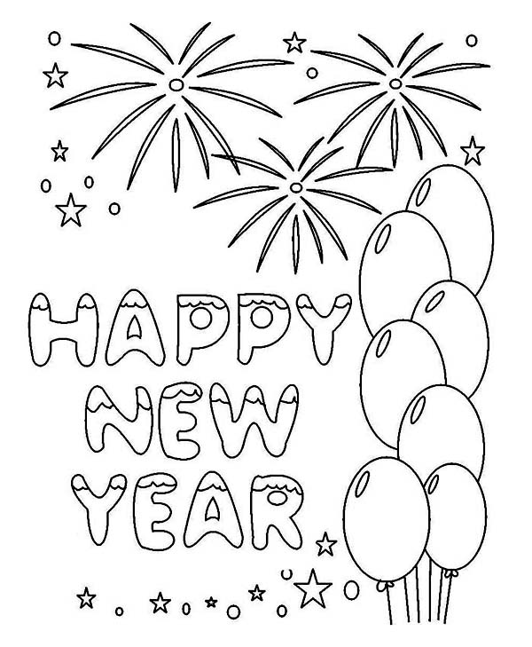 600x729 Sketch New Year Cards New Years Greeting Card Coloring Page - Sketch Greeting Cards