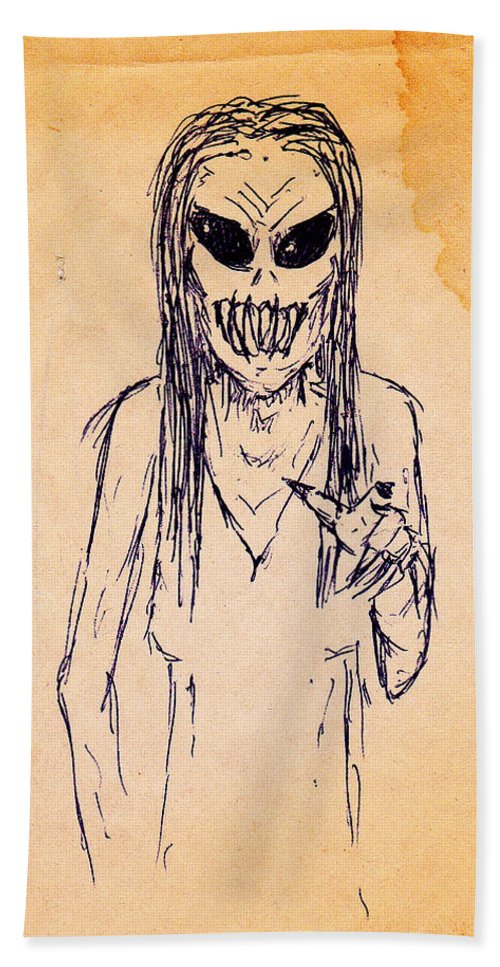 500x967 Nightmare Sketch Beach Sheet For Sale By Guy Pettingell - Sketch Guy