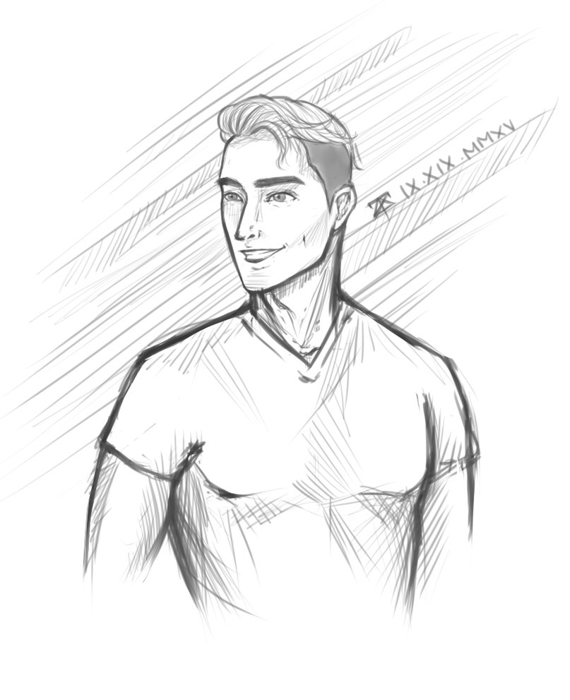 807x991 Hot Guy Sketch ) By Katze1075 - Sketch Guy