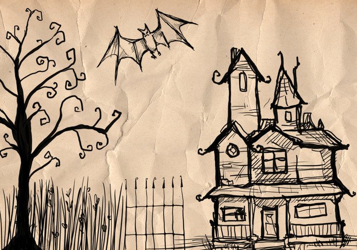 700x490 Halloween Sketch Brushes - Sketch Halloween