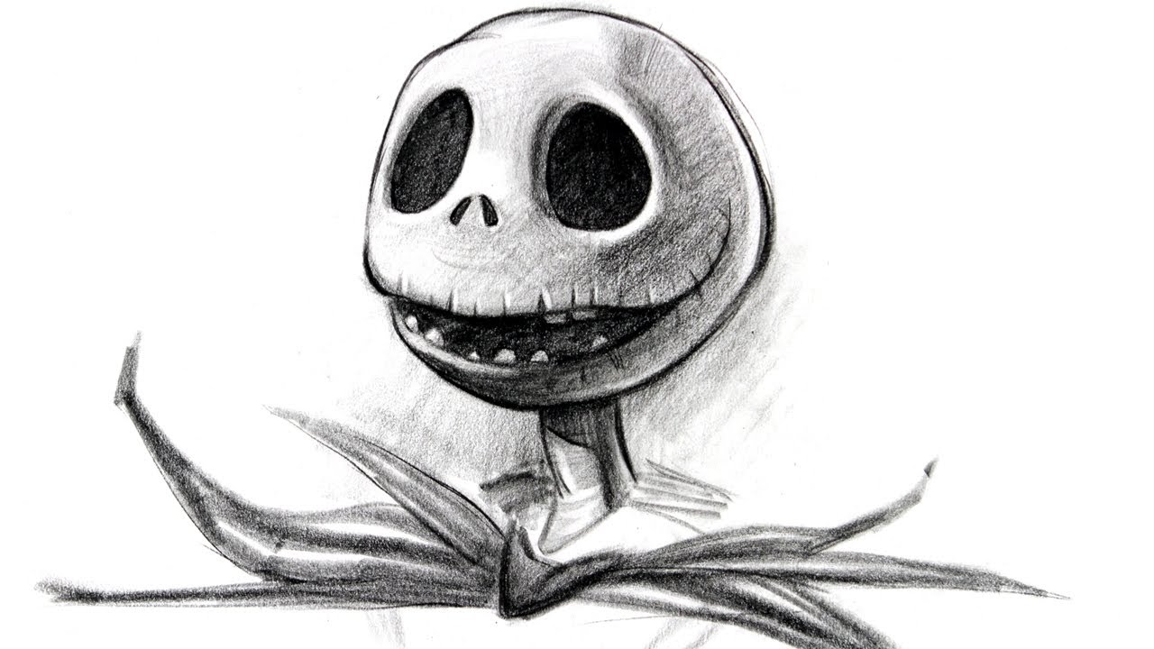 1280x720 Draw Jack Skellington - Sketch Halloween