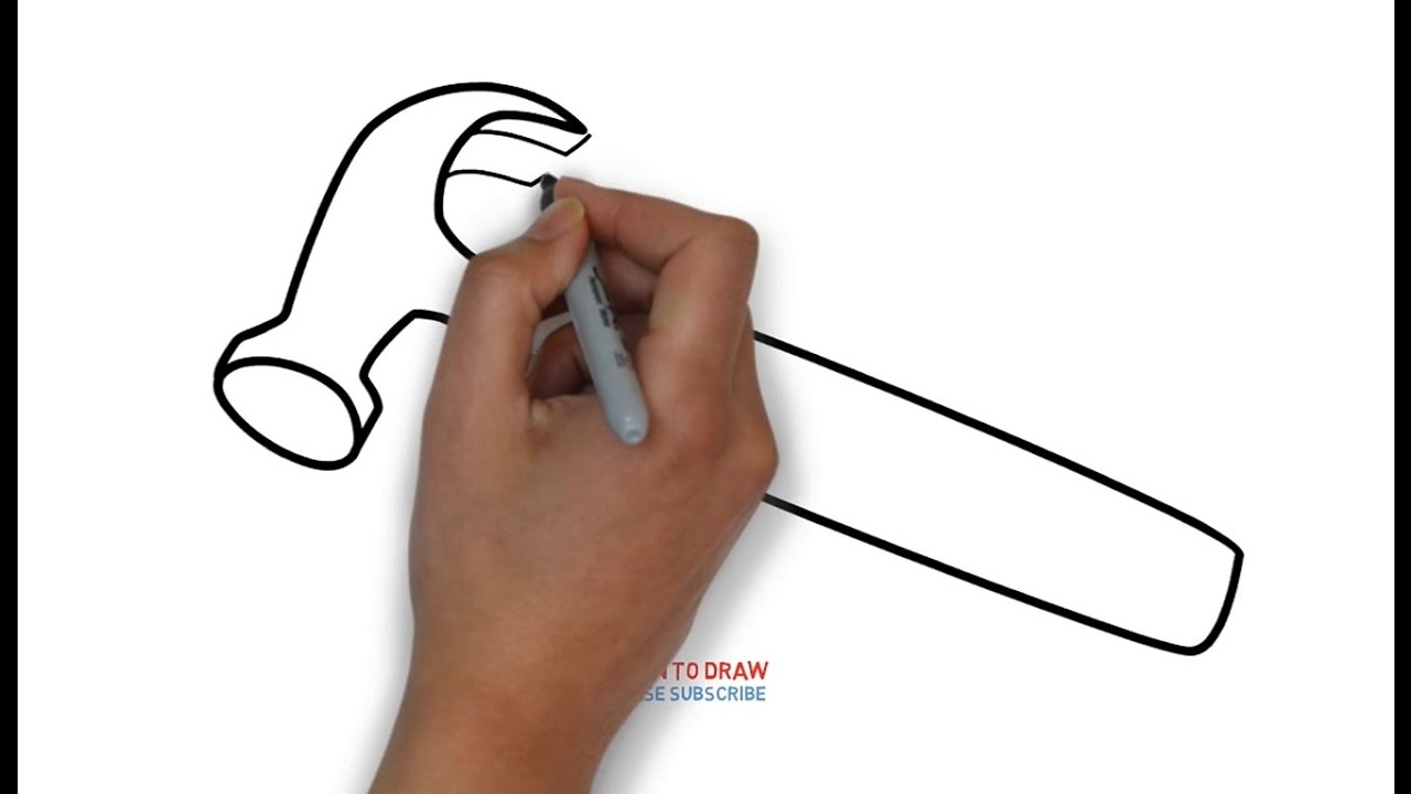 1280x720 How To Draw A Hammer For Kids Step By Step - Sketch Hammer