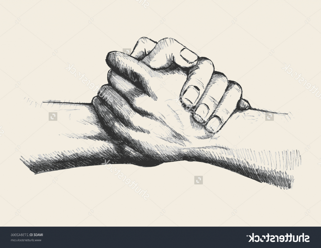 1024x791 Sketch Hand Holding Each Other Hands Holding Drawing At - Sketch Hands Holding
