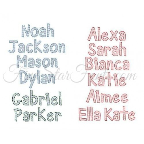 500x500 Sketch Embroidery Font - Sketch Handwriting Font