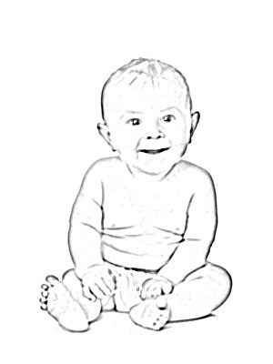 300x400 Happy Baby Sketch - Sketch Happy