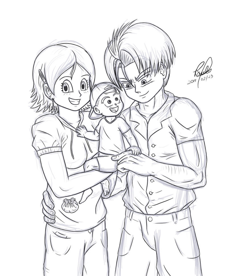 825x969 Sketch Happy Young Family By 13paulis - Sketch Happy