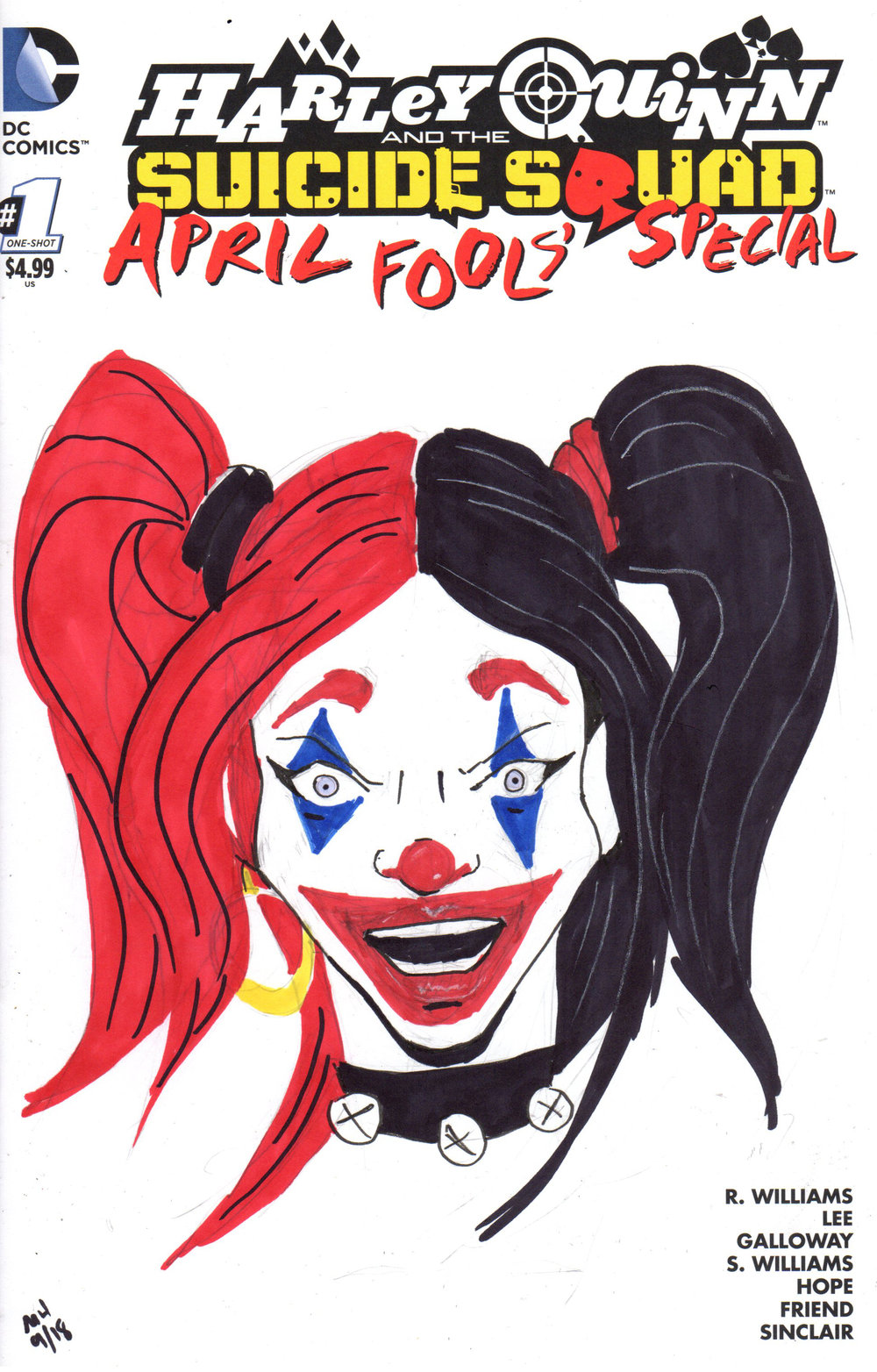 1000x1564 Original Harley Quinn Pencil Marker Sketch Cover Broke Drawers - Sketch Harley Quinn