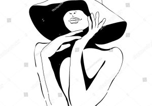 300x210 Girl With Hat Sketch Hat Image For Girl Drawing The Girl Wearing A - Sketch Hat