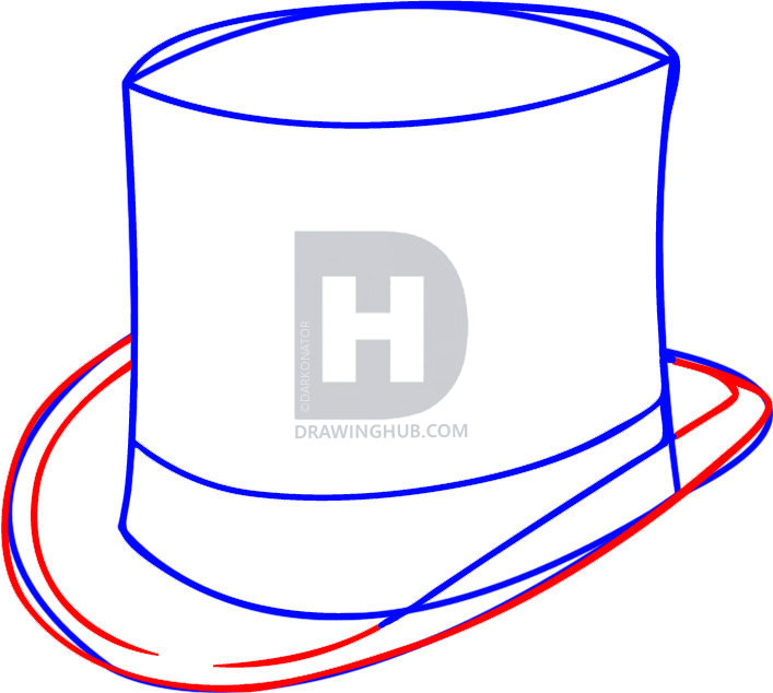 707x634 How To Draw A Hat, Step By Step, Drawing Guide, By Darkonator - Sketch Hat