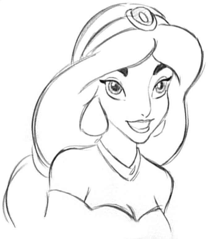 715x774 Disney Sketches Images Jasmine Sketch Hd Wallpaper And Background - Sketch Hd
