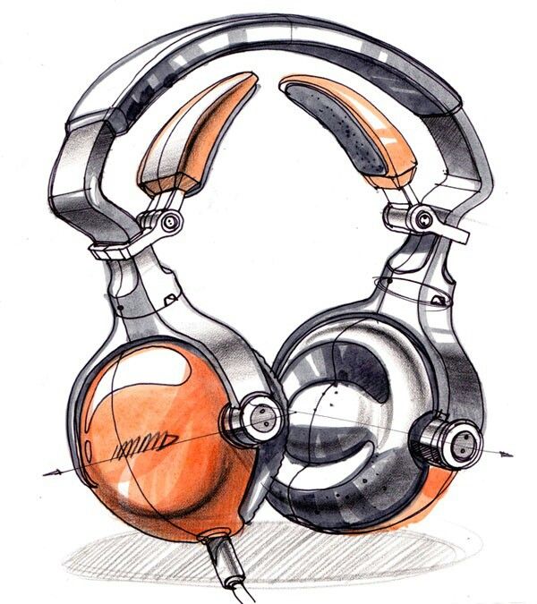 600x675 Industrial - Sketch Headphones