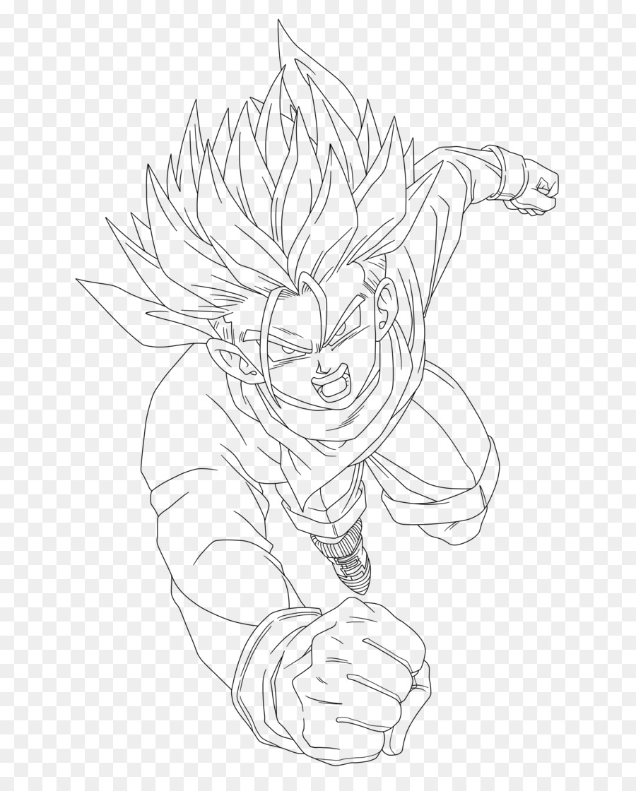 900x1120 Trunks Line Art Sketch - Sketch Hero