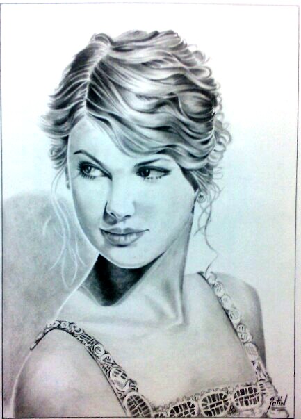 433x603 Sketch Of A Hollywood Actress Taylor Swift - Sketch Hollywood