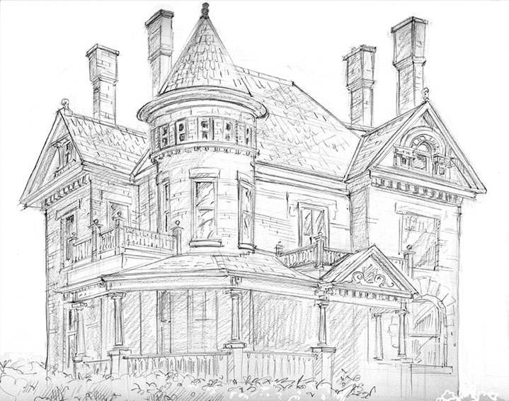 719x566 Art By Ruth Tait - Sketch House