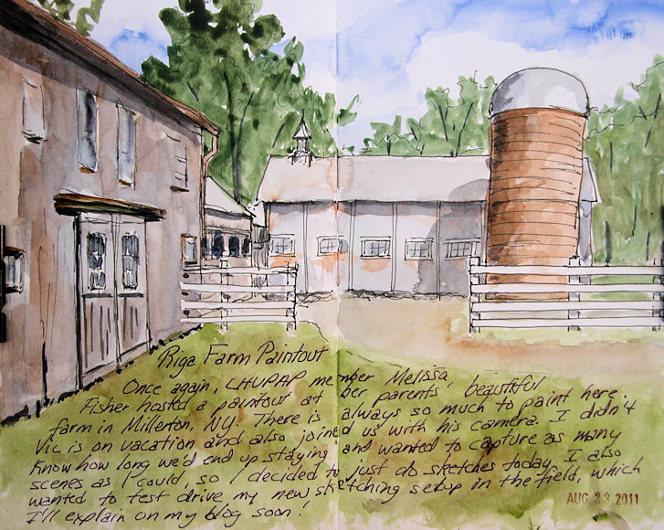 727x580 Hudson Valley Sketches Barns - Sketch Hudson Ny