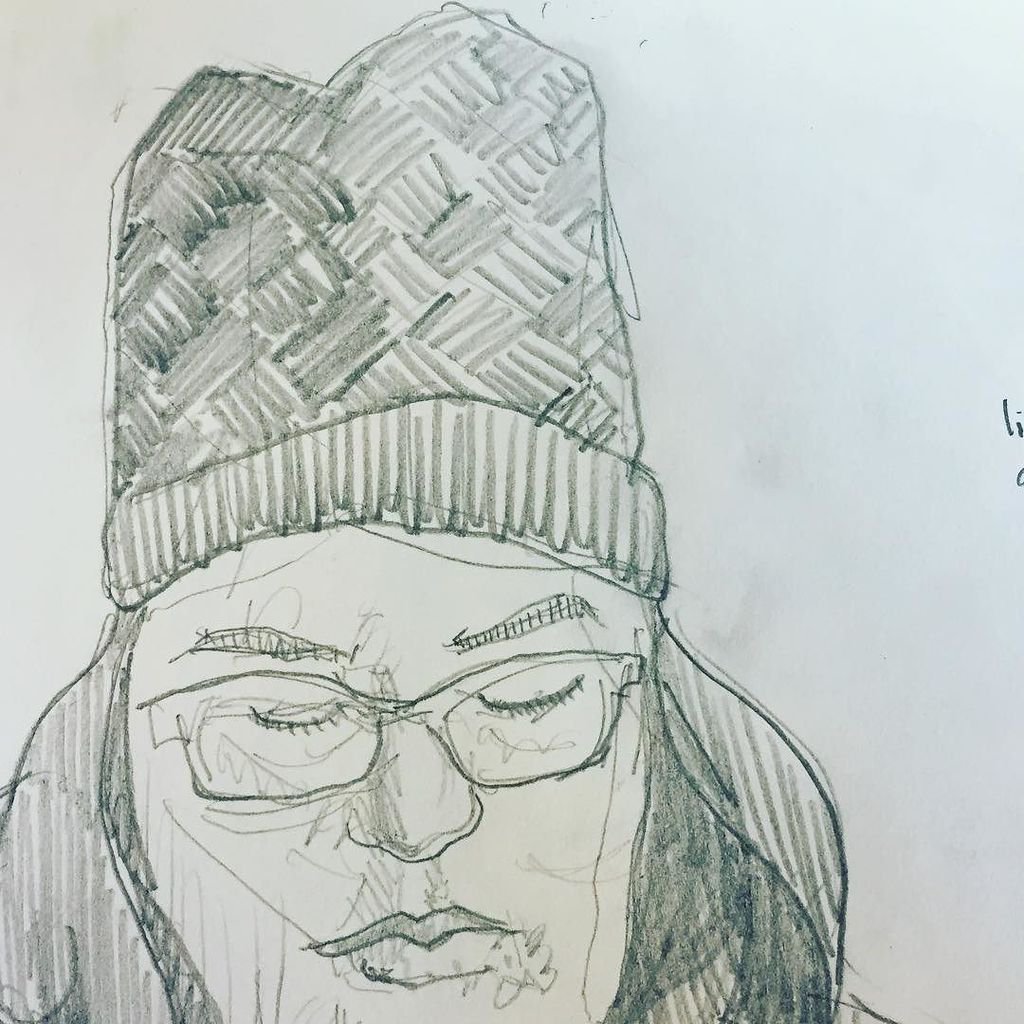 1024x1024 Jeff Wrench On Twitter Drawing Linda From Life In Her Funny Hat - Sketch Hudson Ny