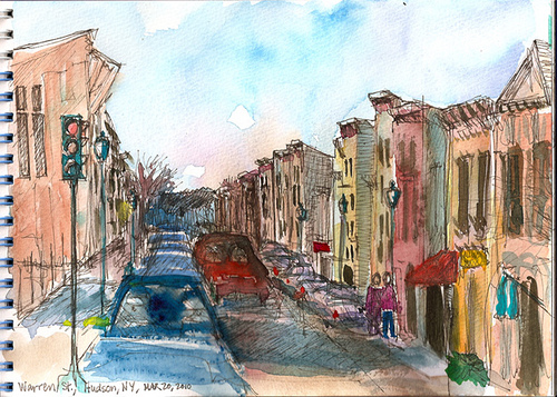 500x357 Spring Weather Warren Street, Hudson, Ny - Sketch Hudson Ny
