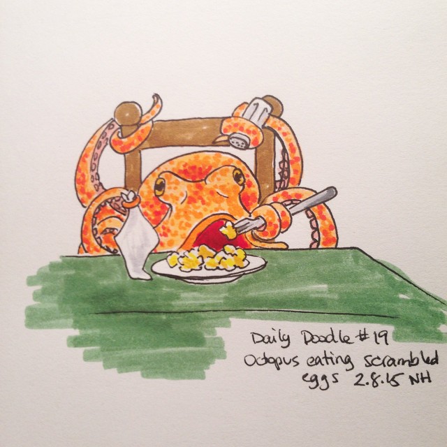 640x640 No.19 Octopus Eating Scrambled Eggs - Sketch Humor