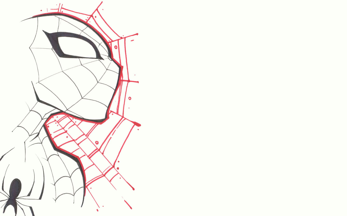 1440x900 Spider Man Sketch (2).jpg - Sketch Humor